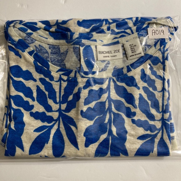 Rachel Zoe 100% linen floral top - Picture 8 of 8